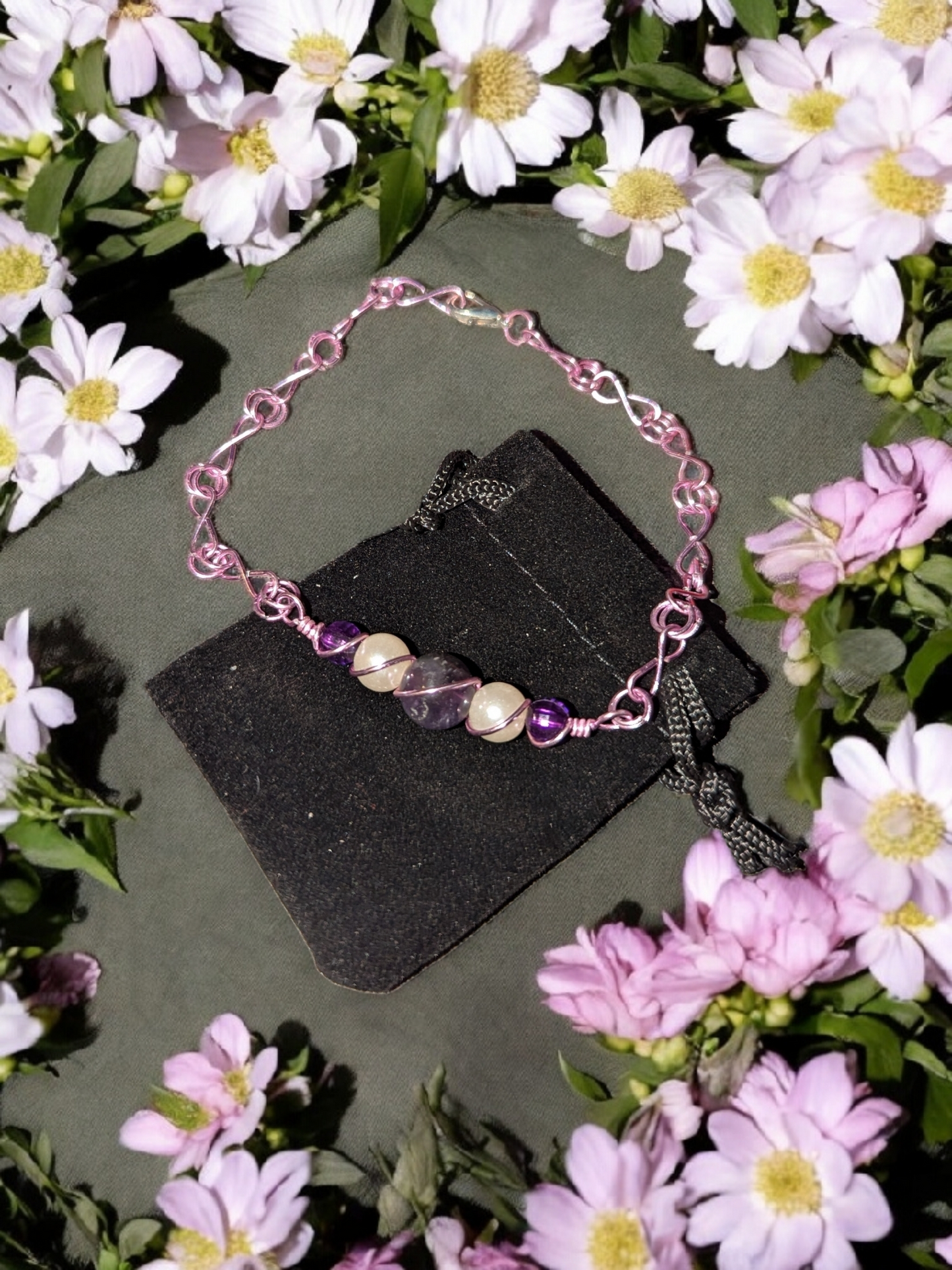 Amethyst Dawn Love-Knot Bracelet — Wireborne Collection