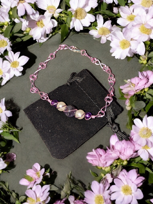 Amethyst Dawn Love-Knot Bracelet — Wireborne Collection